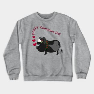 Valentines black piglet Crewneck Sweatshirt